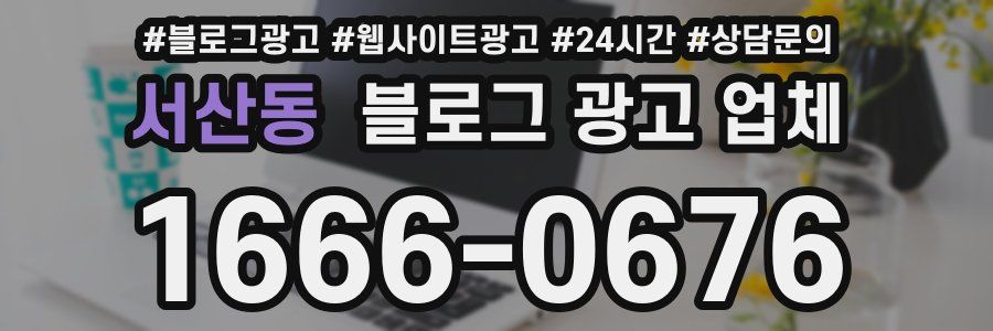 서산동 블로그 광고 업체