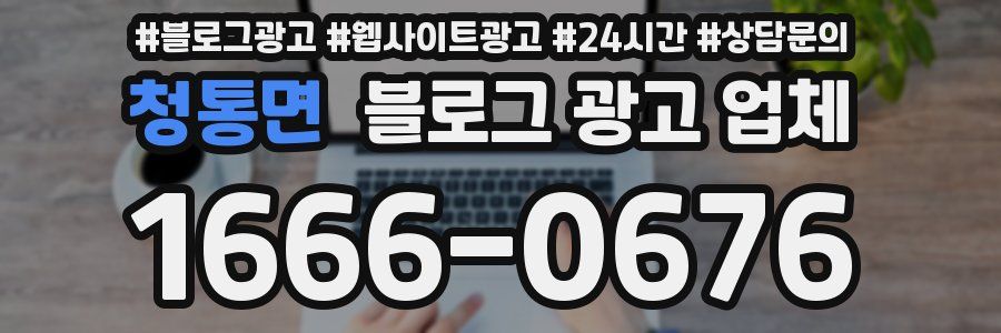 청통면 블로그 광고 업체