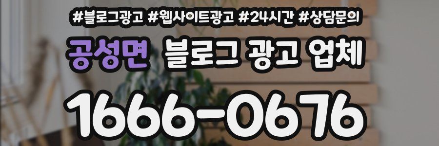 공성면 블로그 광고 업체
