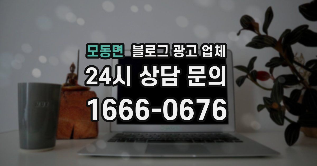 모동면 블로그 광고 업체