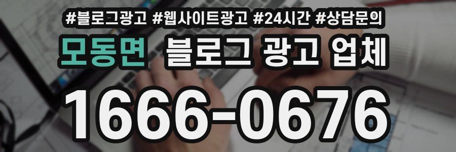 모동면 블로그 광고 업체