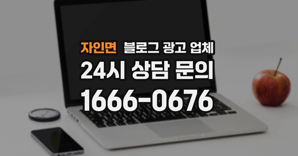 자인면 블로그 광고 업체