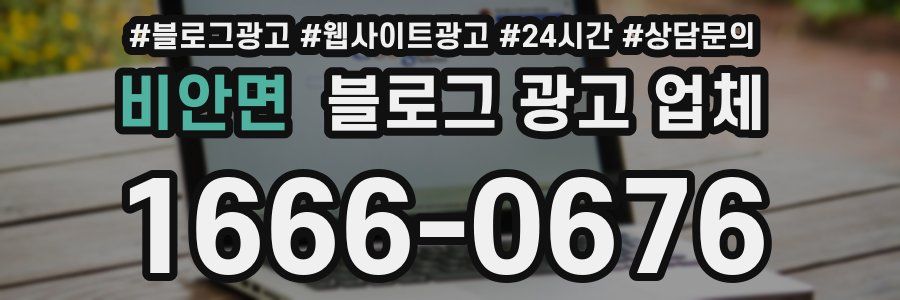 비안면 블로그 광고 업체