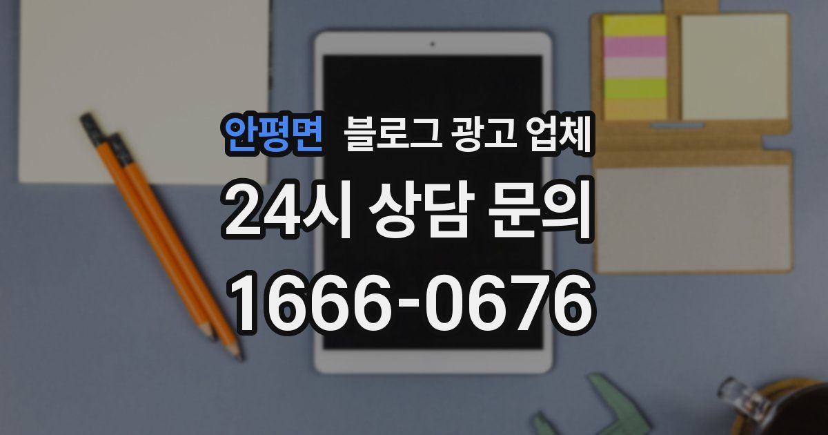 안평면 블로그 광고 업체