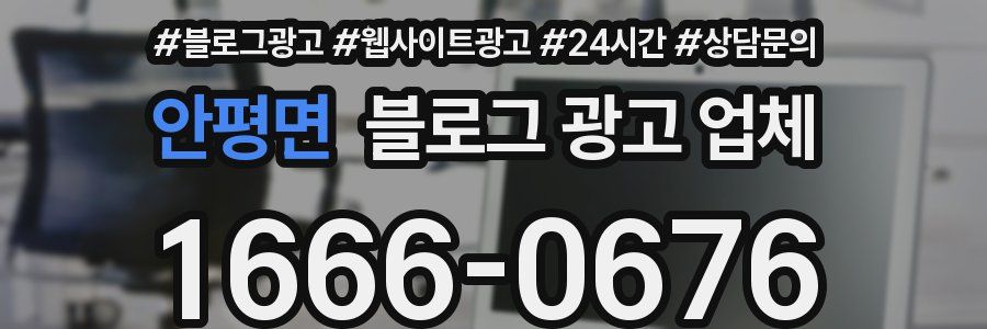 안평면 블로그 광고 업체
