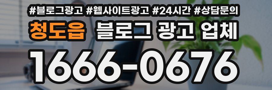 청도읍 블로그 광고 업체