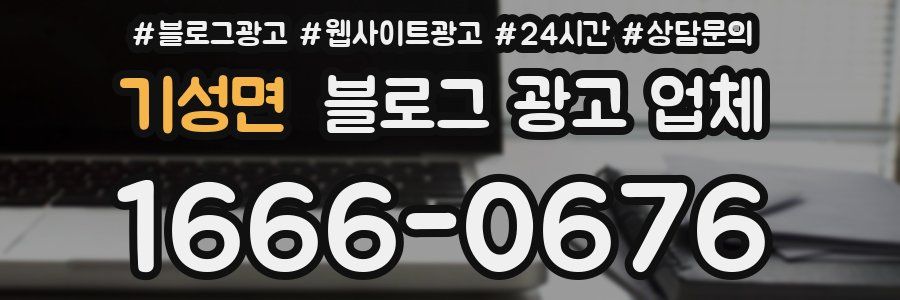 기성면 블로그 광고 업체