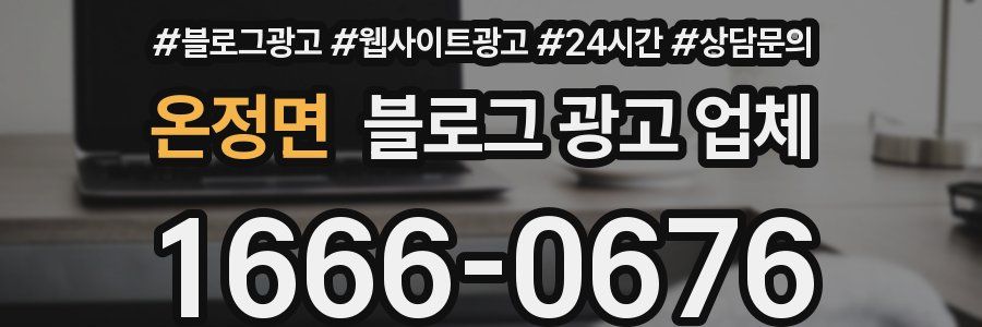 온정면 블로그 광고 업체