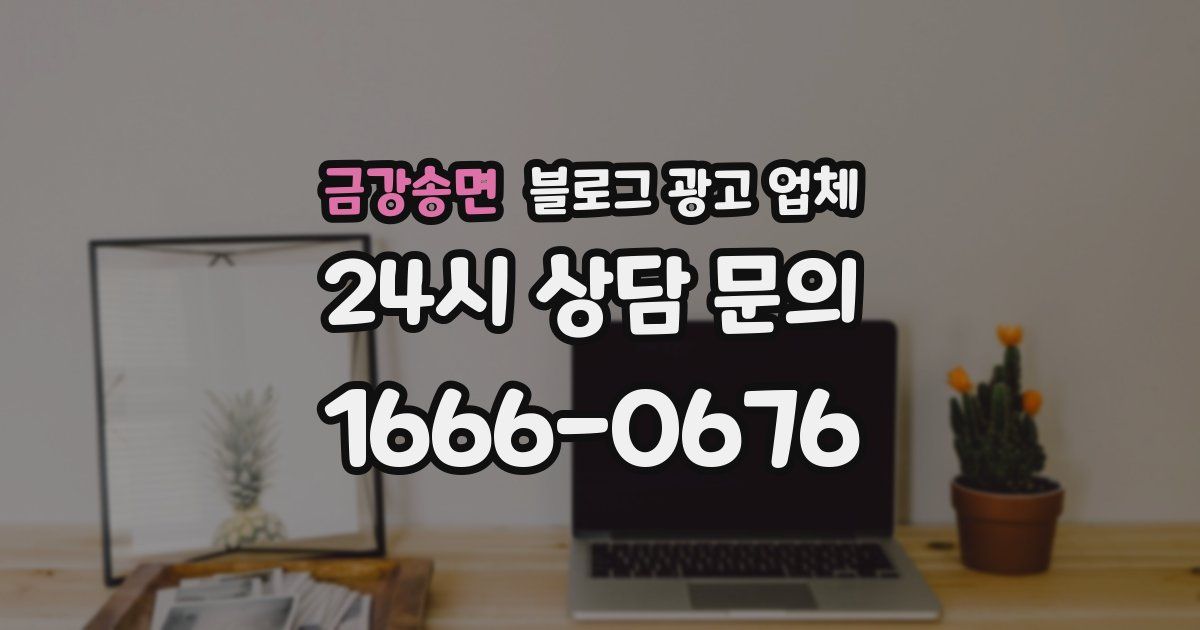 금강송면 블로그 광고 업체