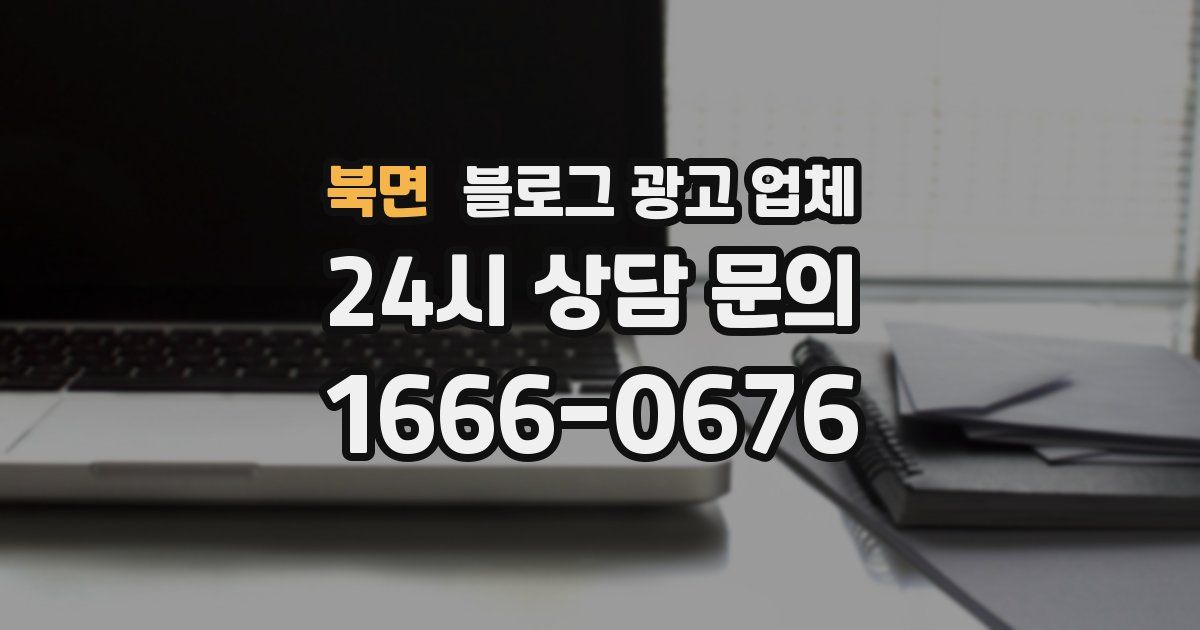 북면 블로그 광고 업체