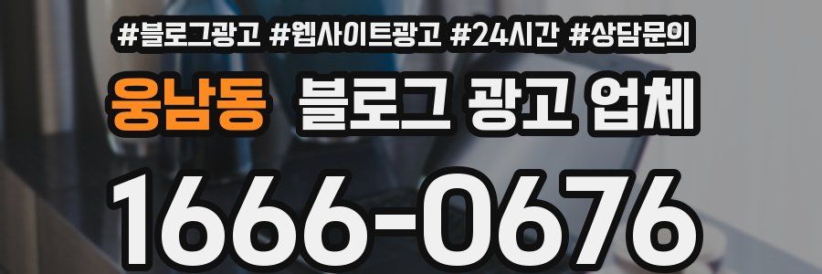 웅남동 블로그 광고 업체