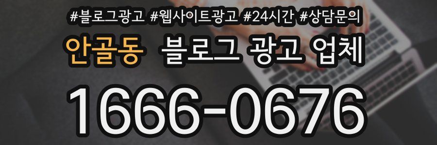 안골동 블로그 광고 업체