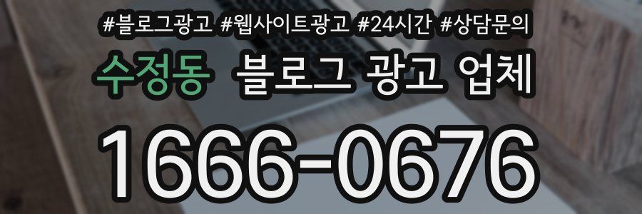 수정동 블로그 광고 업체