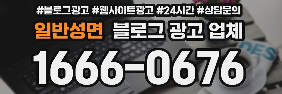 일반성면 블로그 광고 업체