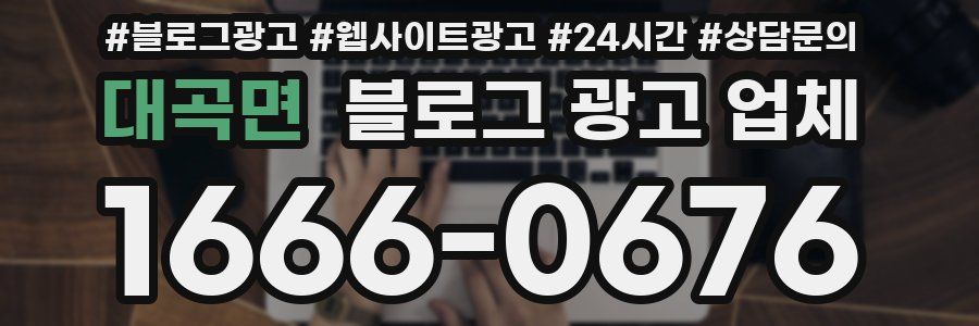 대곡면 블로그 광고 업체