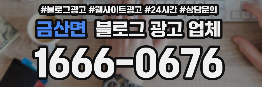금산면 블로그 광고 업체