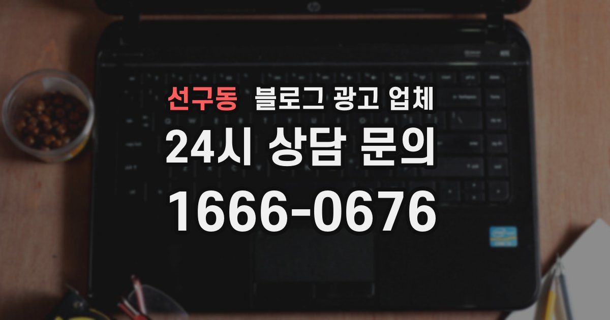 선구동 블로그 광고 업체