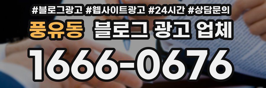 풍유동 블로그 광고 업체