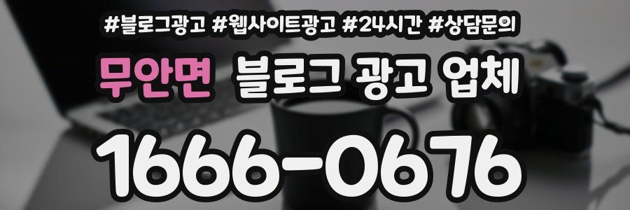 무안면 블로그 광고 업체