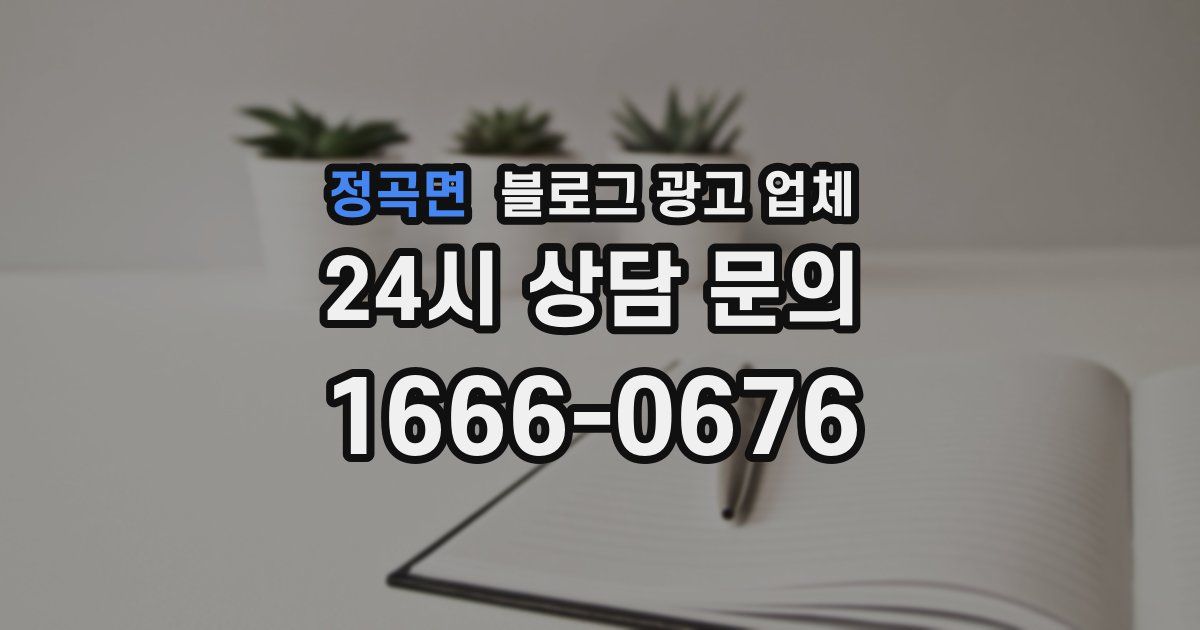 정곡면 블로그 광고 업체