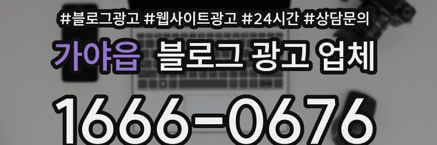 가야읍 블로그 광고 업체