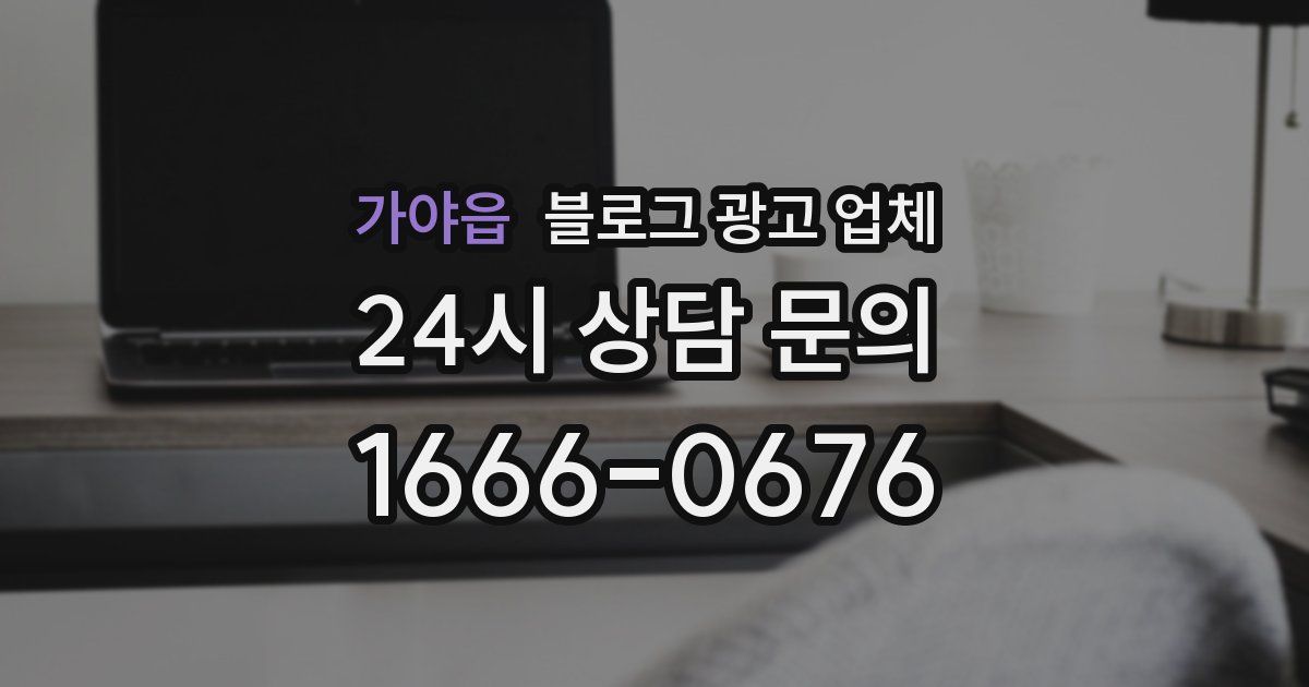 가야읍 블로그 광고 업체