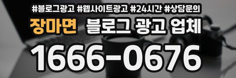 장마면 블로그 광고 업체