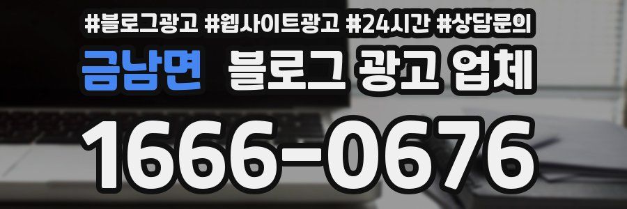 금남면 블로그 광고 업체