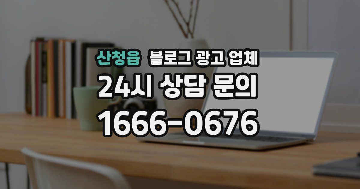 산청읍 블로그 광고 업체