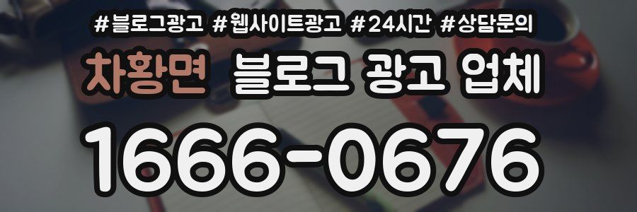차황면 블로그 광고 업체