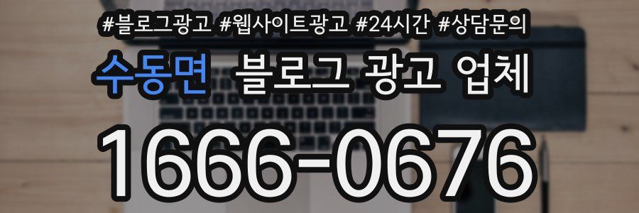 수동면 블로그 광고 업체