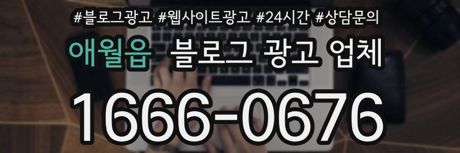 애월읍 블로그 광고 업체