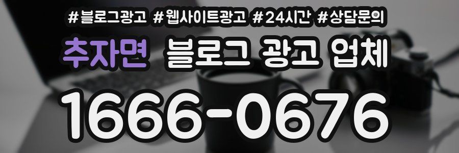 추자면 블로그 광고 업체