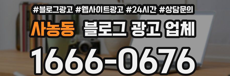 사농동 블로그 광고 업체