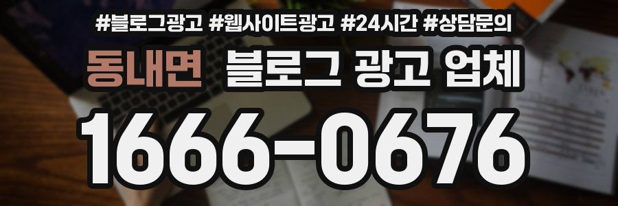 동내면 블로그 광고 업체