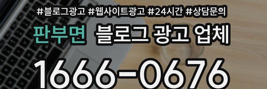 판부면 블로그 광고 업체