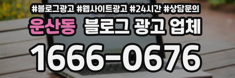 운산동 블로그 광고 업체
