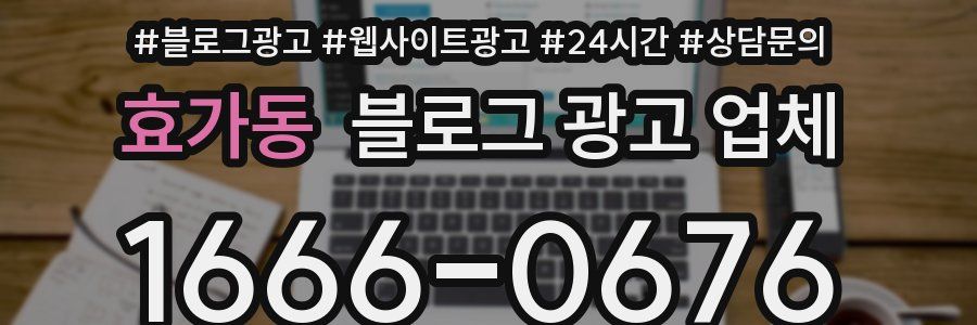 효가동 블로그 광고 업체