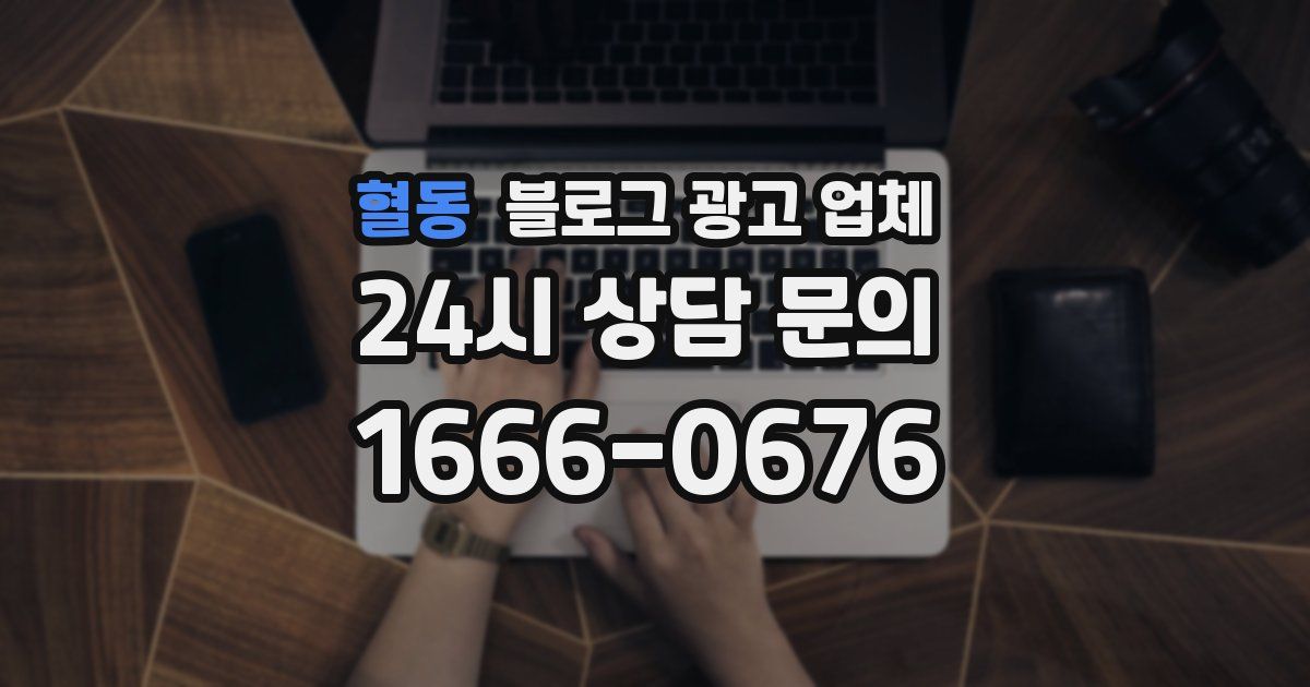 혈동 블로그 광고 업체