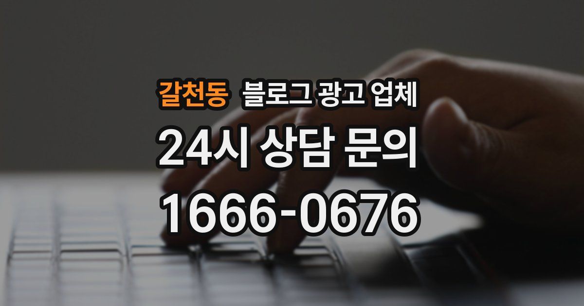 갈천동 블로그 광고 업체