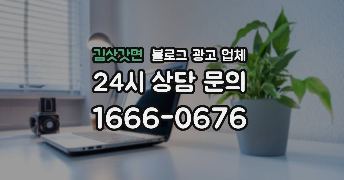 김삿갓면 블로그 광고 업체