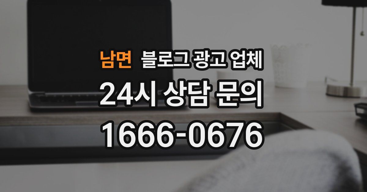 남면 블로그 광고 업체