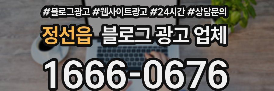 정선읍 블로그 광고 업체
