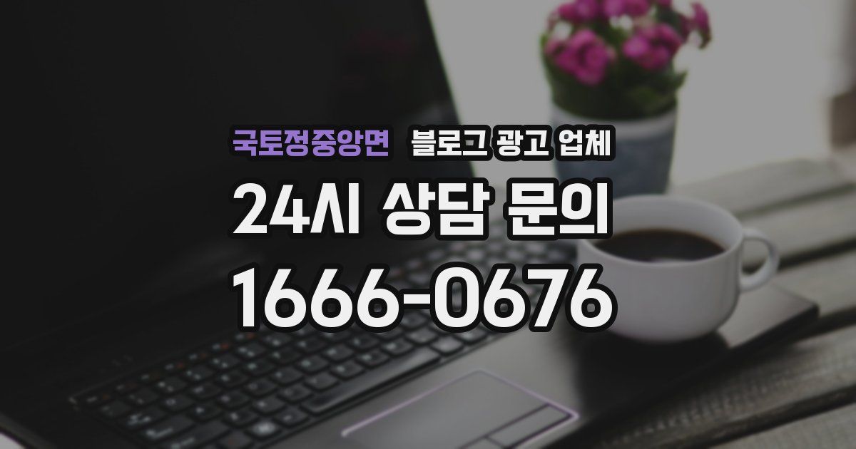 국토정중앙면 블로그 광고 업체