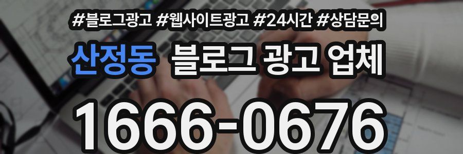 산정동 블로그 광고 업체