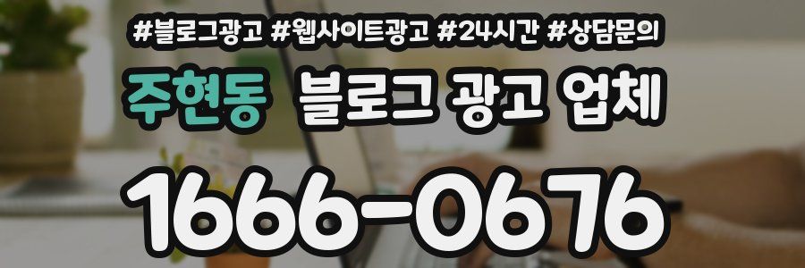 주현동 블로그 광고 업체