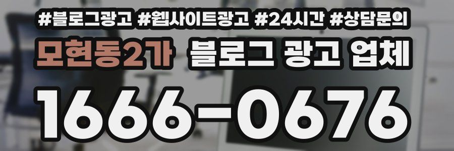 모현동2가 블로그 광고 업체