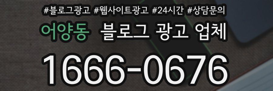 어양동 블로그 광고 업체