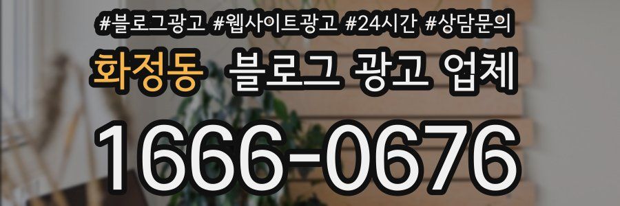 화정동 블로그 광고 업체