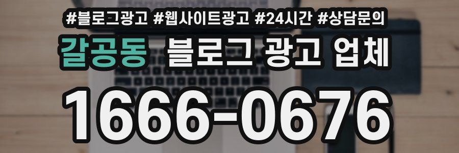갈공동 블로그 광고 업체